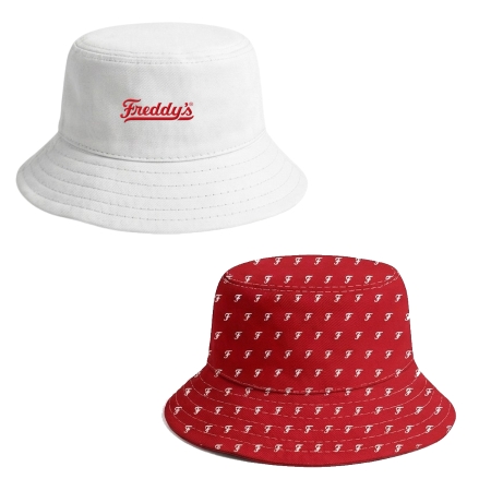 Kids White Reversible Bucket Hat